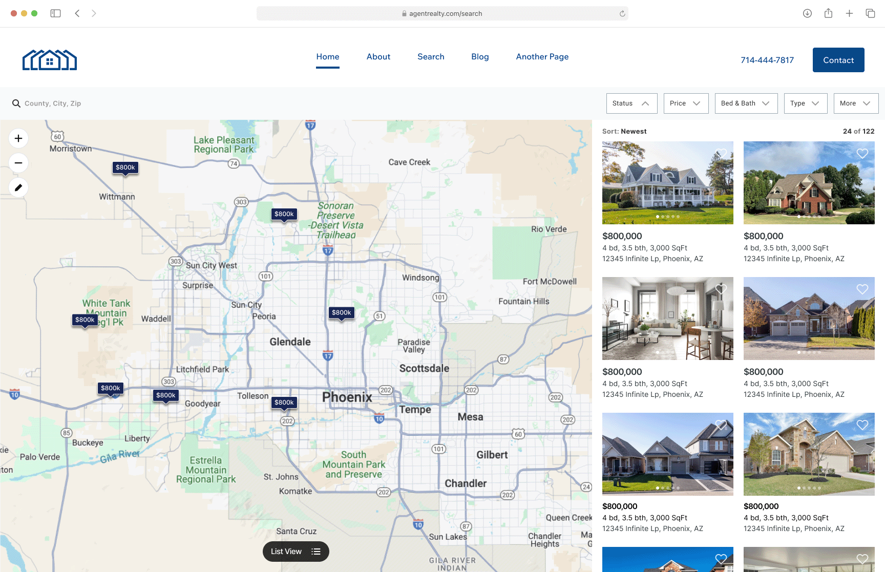 IDX Broker Elite Light Theme Example